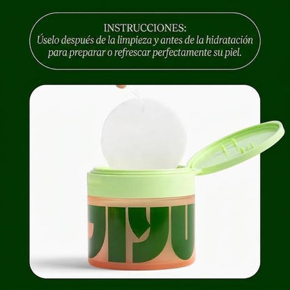 Almohadillas Tónicas JiYu K-Beauty 100u — Atenúa Manchas y Arrugas con Niacinamida + Mucina de Caracol