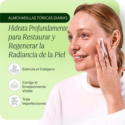 Almohadillas Tónicas JiYu K-Beauty 100u — Atenúa Manchas y Arrugas con Niacinamida + Mucina de Caracol