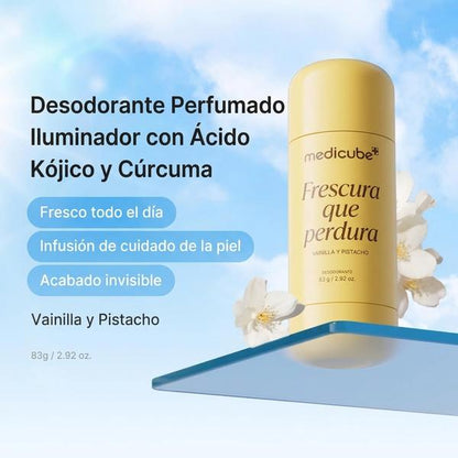 Desodorante Medicube Ácido Kójico 83g — Atenúa Manchas en Axilas y Protege Todo el Día sin Manchar Ropa