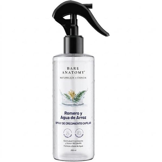 Spray Romero y Agua de Arroz 200ml — Reduce Caída y Favorece Crecimiento Natural del Cabello