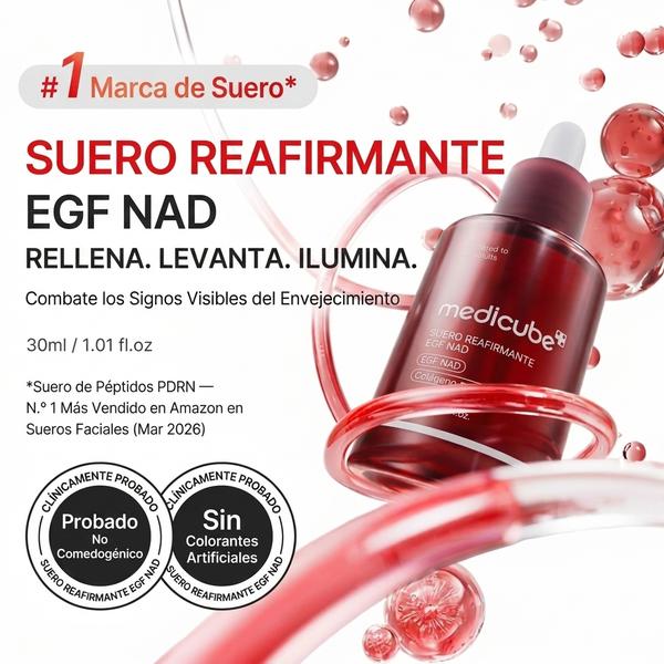 Sérum Reafirmante NAD+ EGF Colágeno 30ml — Reduce Arrugas y Mejora Firmeza Rostro y Cuello