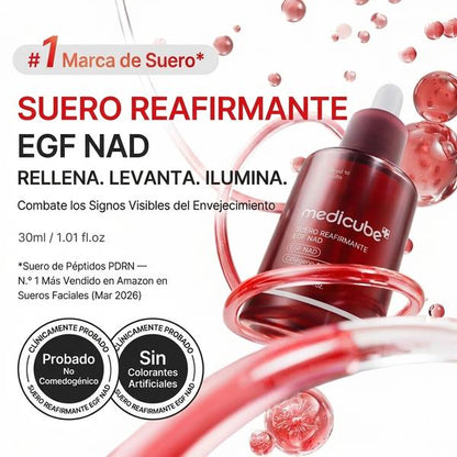 Sérum Reafirmante NAD+ EGF Colágeno 30ml — Reduce Arrugas y Mejora Firmeza Rostro y Cuello