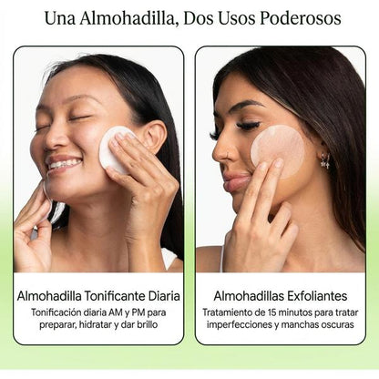 Almohadillas Tónicas JiYu K-Beauty 100u — Atenúa Manchas y Arrugas con Niacinamida + Mucina de Caracol